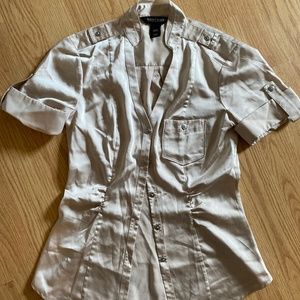 White House | Black Market silk cream blouse (xxs)